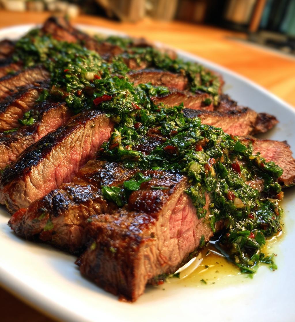 flankstek med chimichurri enkel recept - detail 1