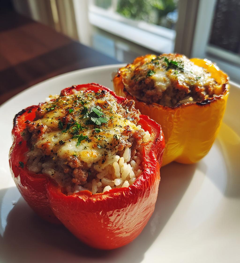 fyllda paprikor med kottfars och ris - detail 1