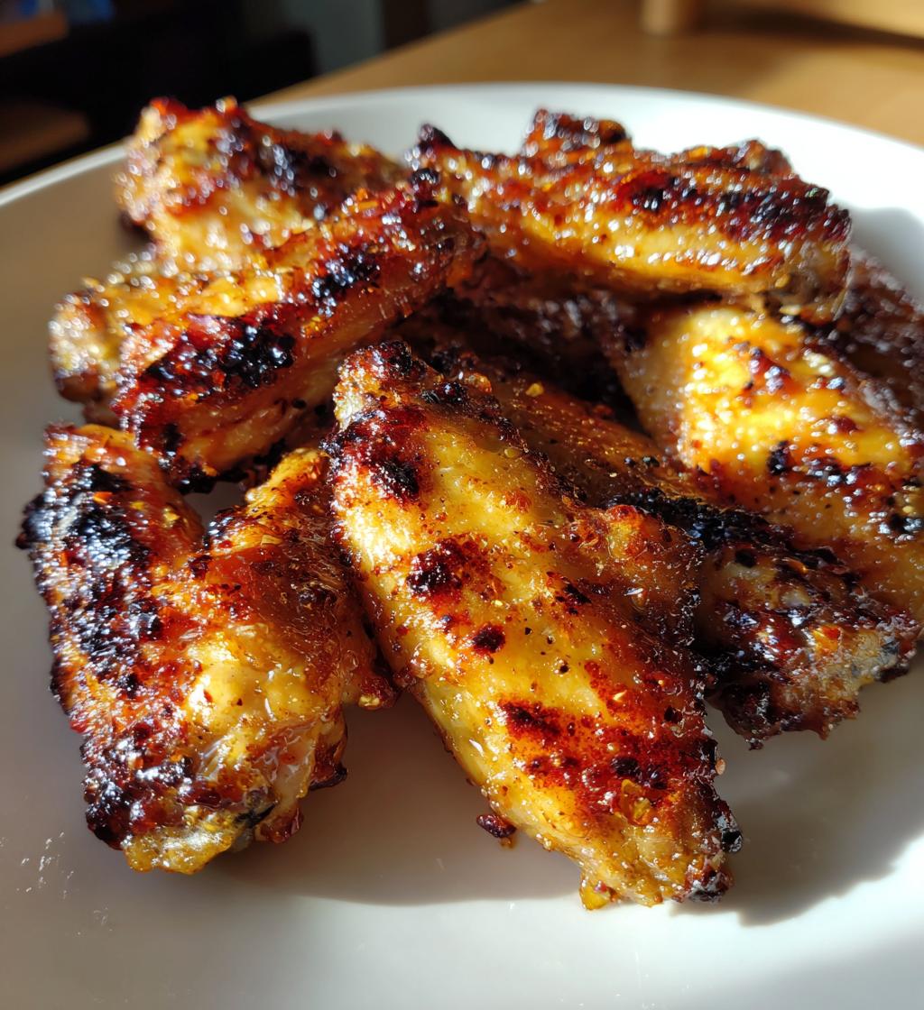 kryddig honungsglaserad kycklingvingar recept - detail 1