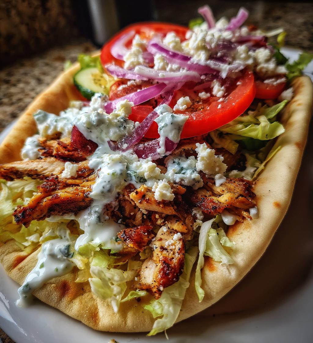 medelhavskyckling gyros med kramig feta tzatziki - detail 1