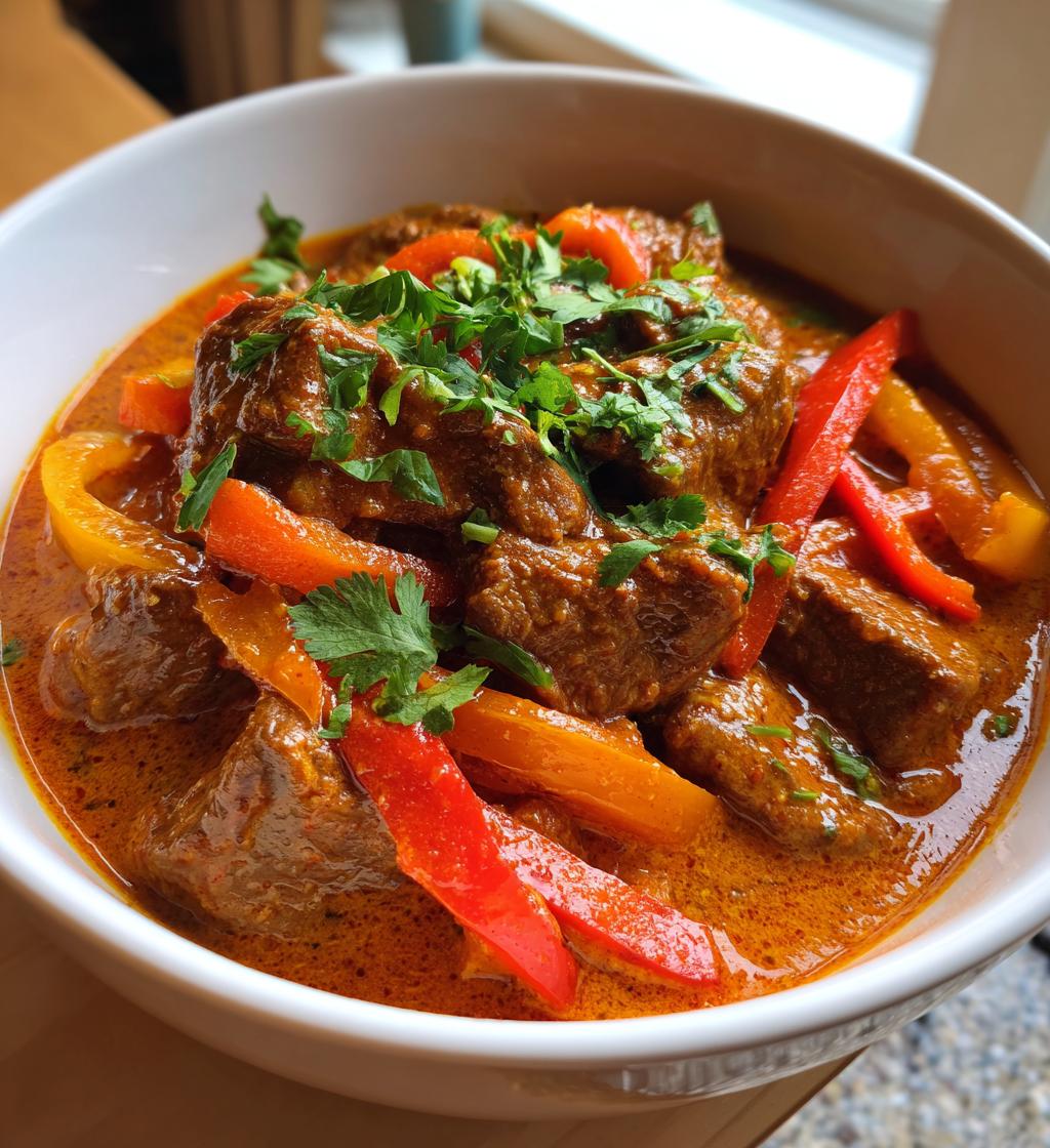 mustig thailandsk notkottscurry med kokosmjolk