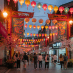 Festive Street Decorations Across Asia Draw Global Tourists